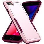 Wholesale Heavy Duty Strong Armor Hybrid Trailblazer Case Cover for Apple iPhone 8 / 7, iPhone SE (2020/2022) (Hot Pink)